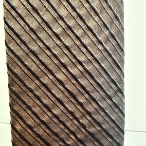 Classic Brown Textured Diagonal Stripe Tie - Men's Accessory
